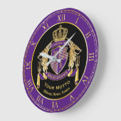 Maak uw wapengekletter Gold Angel Paars embleem Grote Klok (Hoek)