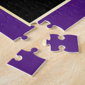 Maak uw wapengekletter Gold Angel Paars embleem Legpuzzel (Zijkant)