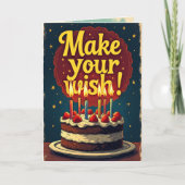 Maak uw wens grappige verjaardagskaarten WENS GEWE Kaart (Voorkant)