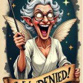 Maak uw wens verjaardag Fairy Godmother ONTKEND! Kaart