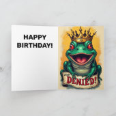 Maak uw wens Verjaardag Kaart Kikker WENS GEWEIGER (Binnen)