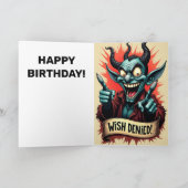 Maak uw wens Verjaardagskaarten Genie WENS GEWEIGE Kaart (Binnen)