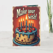 Maak uw wens verjaardagskaarten KERSTMAN WENS GEWE Kaart (Voorkant)