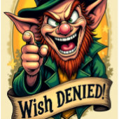 Maak uw wens verjaardagskaarten Leprechaun ONTKEND Kaart