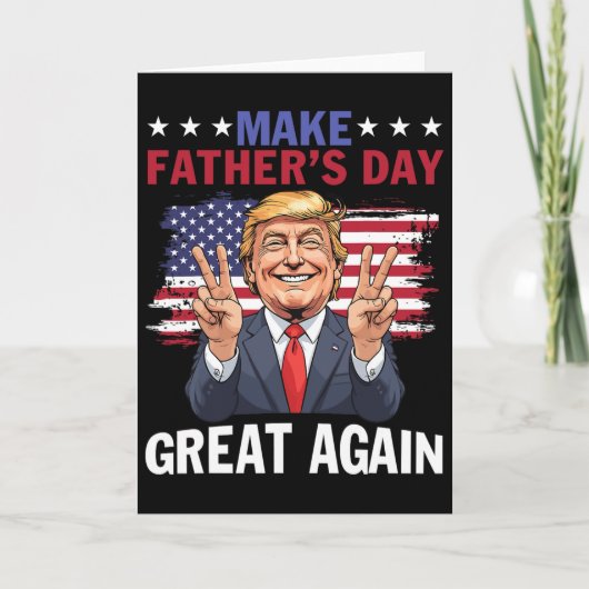 Maak Vaderdag weer Groot Amerika Trump Patriottisc Kaart (Voorkant)