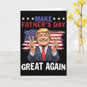 Maak Vaderdag weer Groot Amerika Trump Patriottisc Kaart (Gele Bloem)
