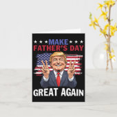 Maak Vaderdag Weer Groot Trump Patriottische Papa Kaart (Gele Bloem)