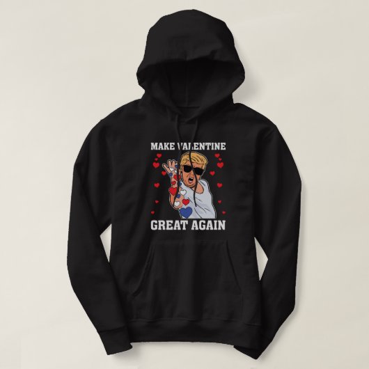 Maak Valentijns weer geweldig met Trump Salt Heart Hoodie (Design voorkant)