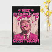 Maak Valentijnsdag weer geweldig, grappige Trump-f Kaart (Gele Bloem)