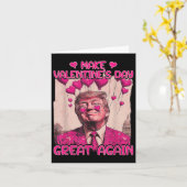 Maak Valentijnsdag weer geweldig, grappige Trump-l Kaart (Gele Bloem)