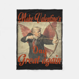 Maak Valentijnsdag weer geweldig, grappige Trump V Fleece Deken