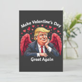 Maak Valentijnsdag weer geweldig Trump-geliefden Bedankkaart (Staand voorkant)
