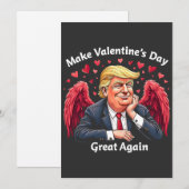 Maak Valentijnsdag weer geweldig Trump-liefhebbers Feestdagenkaart (Voorkant / Achterkant)