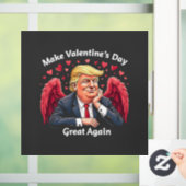 Maak Valentijnsdag weer geweldig Trump-liefhebbers Raamsticker (Huis)