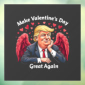 Maak Valentijnsdag weer geweldig Trump-liefhebbers Raamsticker (Vel 3)
