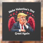 Maak Valentijnsdag weer geweldig Trump-liefhebbers Raamsticker (Vel 2)