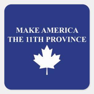 Maak van Amerika de elfde provincie Vierkante Sticker