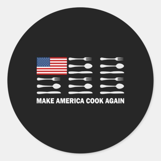 Maak van Amerika weer keukenvoedsel Ronde Sticker (Voorkant)