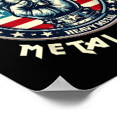 Maak van Amerika weer Trump Rock Heavy Music Poster (Hoek)