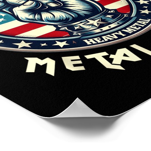 Maak van Amerika weer Trump Rock Heavy Music Poster (Hoek)
