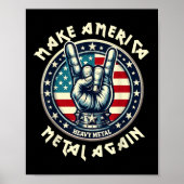 Maak van Amerika weer Trump Rock Heavy Music Poster (Voorkant)