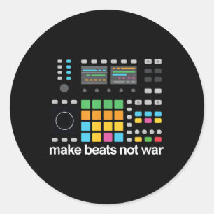 Maak van Beats geen Ravers Festival oorlogsdrummac Ronde Sticker