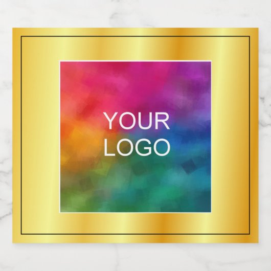 Maak van Creëer uw eigen bedrijf Logo Faux Gold Bier Etiket (Enkel label)