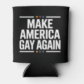 Maak van de Amerikaanse homo weer grappige Gay Pri Blikjeskoeler (Voorkant)
