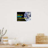 "Maak van de wereld een betere plek!" met Bijbelve Poster (Keuken)