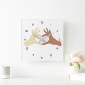 Maak van de wereld een betere plek vierkante klok (Huis)