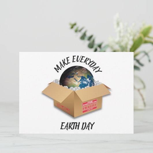 MAAK VAN ELKE DAG EARTH DAY FEESTDAGENKAART (Staand voorkant)