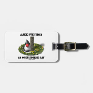 Maak van elke dag een open-sourcedag (Java Duke) Bagagelabel