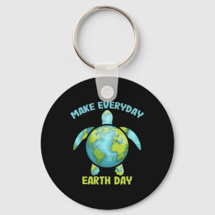 Maak van Everyday Earth Day Save the Planet Zee Tu Sleutelhanger