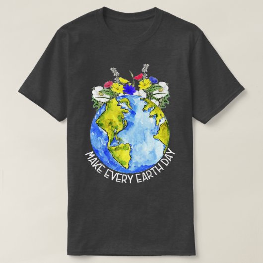 Maak van het milieu van elke dag op aarde t-shirt (Design voorkant)