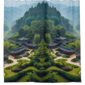 "Maak van je badkamer een bergretraite" Douchegordijn (Voorkant)