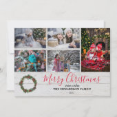 Maak van je eigen familie collage kerst feestdagenkaart (Voorkant)