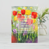 Maak van je eigen foto-Memorial Service Spring Tul Kaart (Staand voorkant)