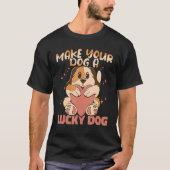 Maak van je hond een geluksvogel in een huisdier t-shirt (Voorkant)