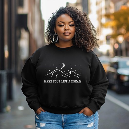 Maak van je leven een droommaan over bergen T-shir T-shirt