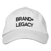 Maak van je merk je nalatenschap geborduurde pet (Voorkant)
