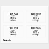 Maak van je rommel een bericht rechthoekige sticker (Vel)