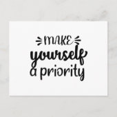 Maak van jezelf een prioriteit briefkaart (Voorkant)