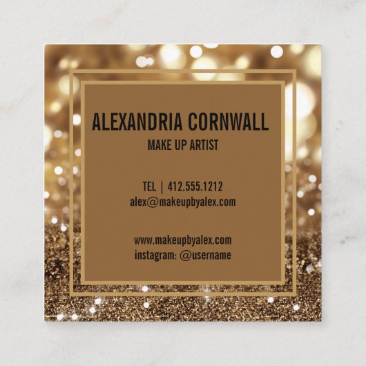 Maak van kunstenaar gewaagd handtekeningsscript go vierkante visitekaartje (Achterkant)