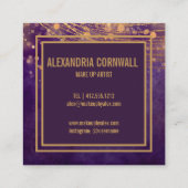 Maak van kunstenaar gewaagde handtekeningsscript g vierkante visitekaartje (Achterkant)