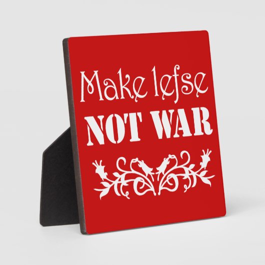 Maak van Lefse geen oorlogsplaque Fotoplaat (Voorkant)