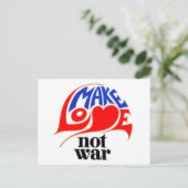 Maak van liefde geen oorlog briefkaart (Staand voorkant)