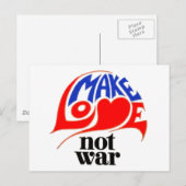 Maak van liefde geen oorlog briefkaart (Voorkant / Achterkant)