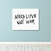 Maak van liefde geen oorlog canvas afdruk (Insitu (Houten vloer))