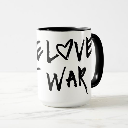 Maak van liefde geen oorlog mok (Voorkant rechts)