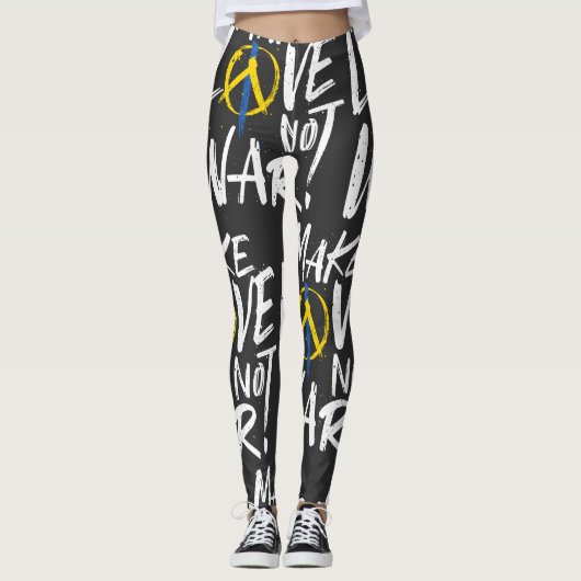 Maak van liefde geen oorlog Oekraïne Leggings (Voorkant)